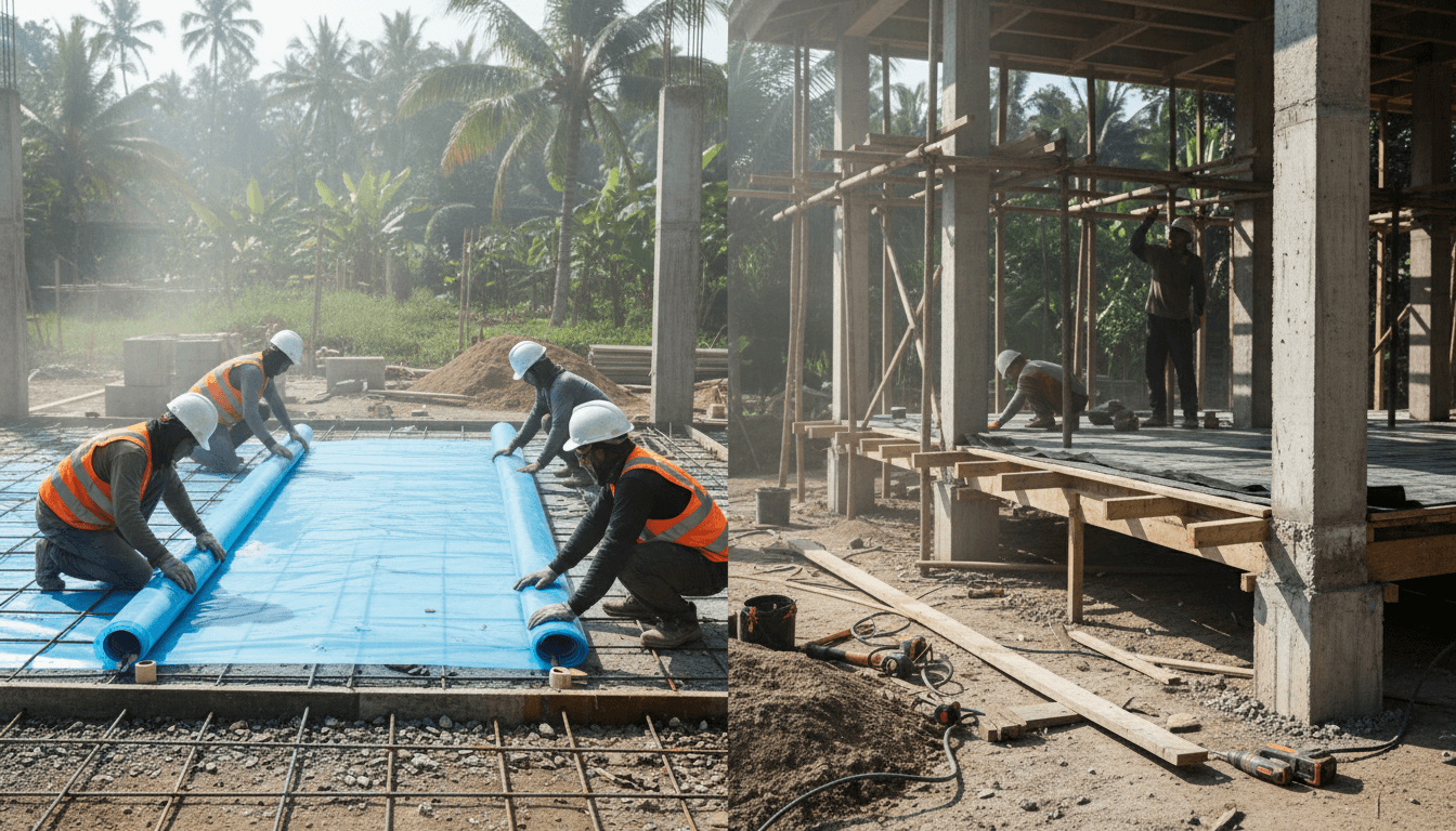 Vapor Barrier Placement: Slab vs Raised Floor Ubud, Bali