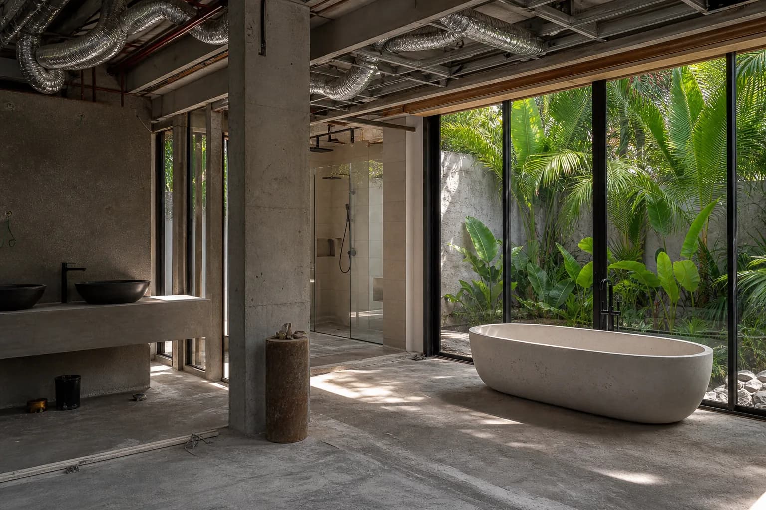 Bathroom Exhaust Fan Duct Termination in Bali Villas