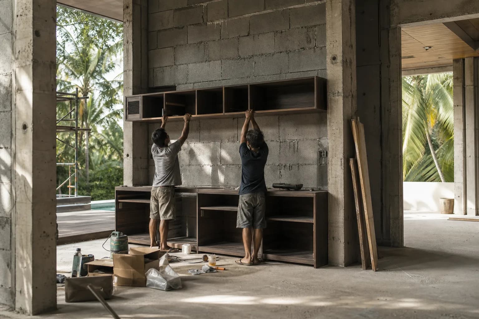 Built-In Cabinet Anchorage to Masonry: Bali Fixings Sealants