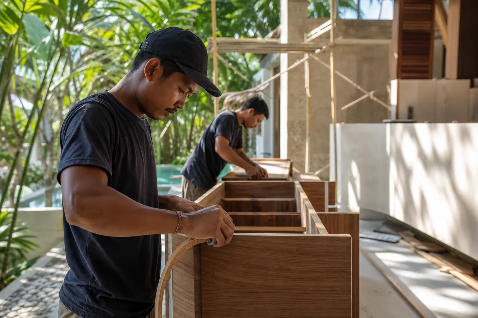Built-In Joinery Finishing: Edge Banding, Veneer Bali
