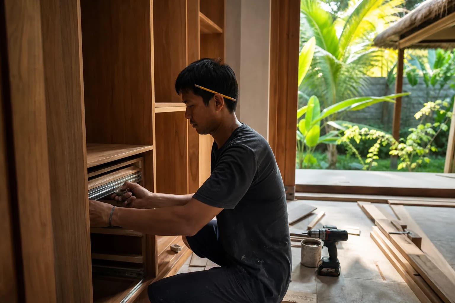 Built-In Wardrobe Installation Termite Protection in Bali
