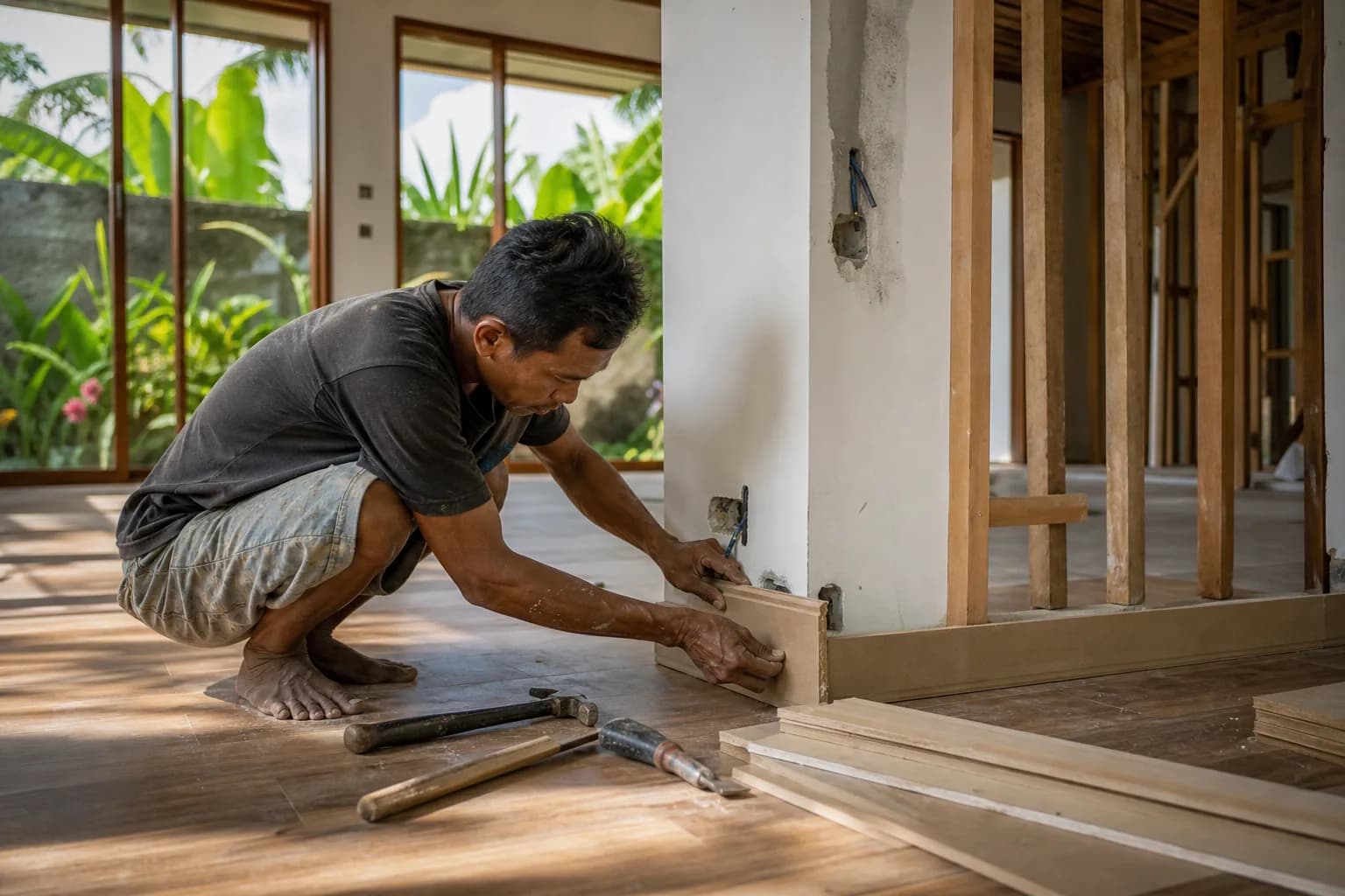 MDF vs Solid Wood Skirting Boards in Bali: Installation Guide