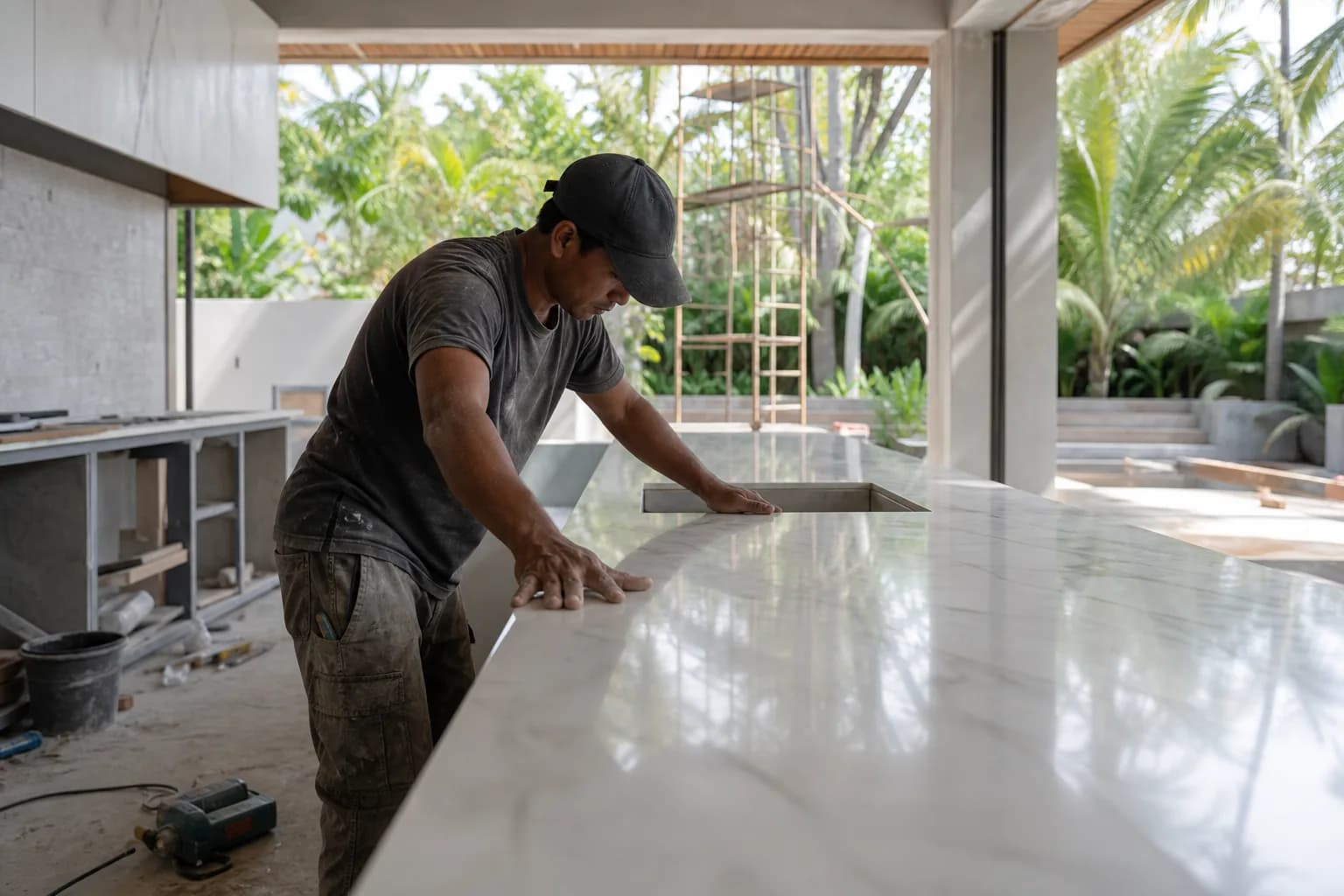 Porcelain vs Stone Countertops in Bali: Installation Risks