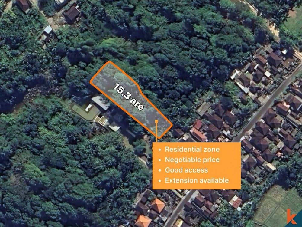 1533 m² Land Plot for Sale in Cepaka, Bali