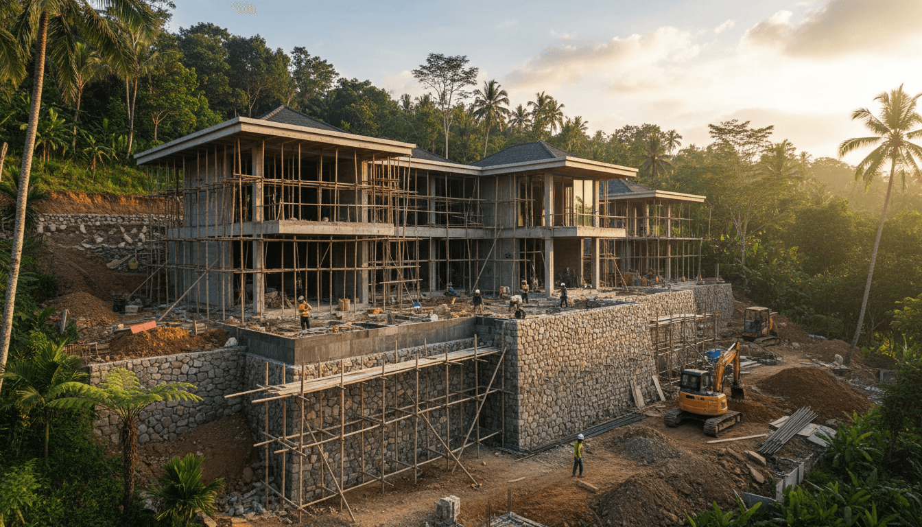 Gianyar Terraced Slope Construction: Cut-Fill Ratios Bali