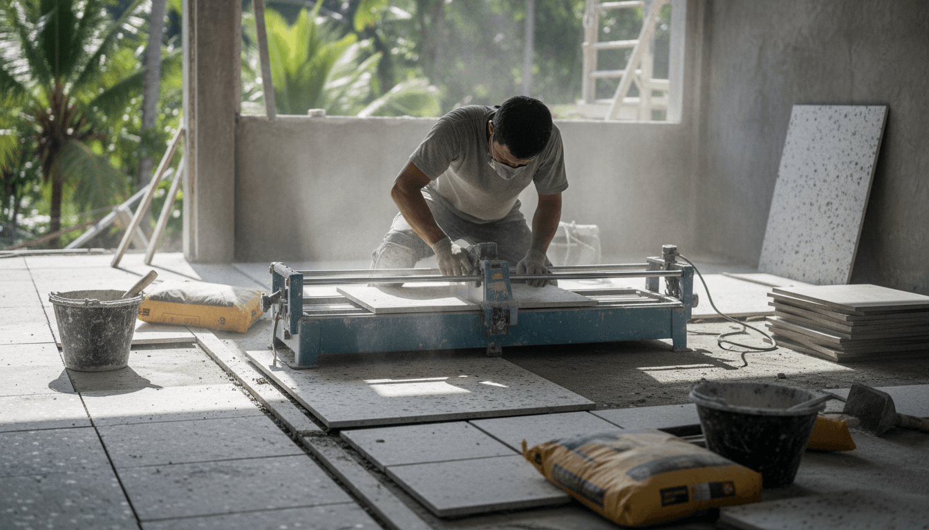 Terrazzo vs Cement Tile Grout Width in Bali Humidity