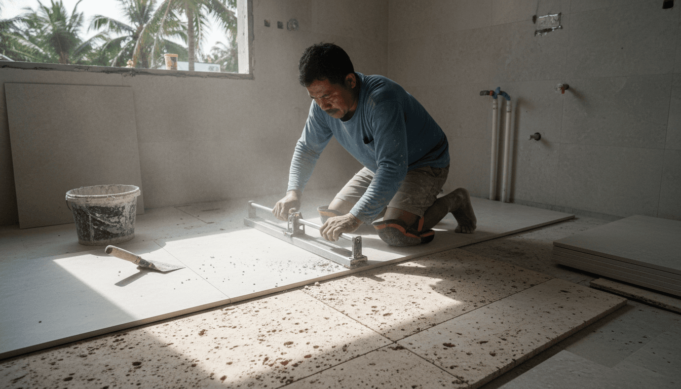 Limestone vs Travertine Flooring for Bali Wet Rooms