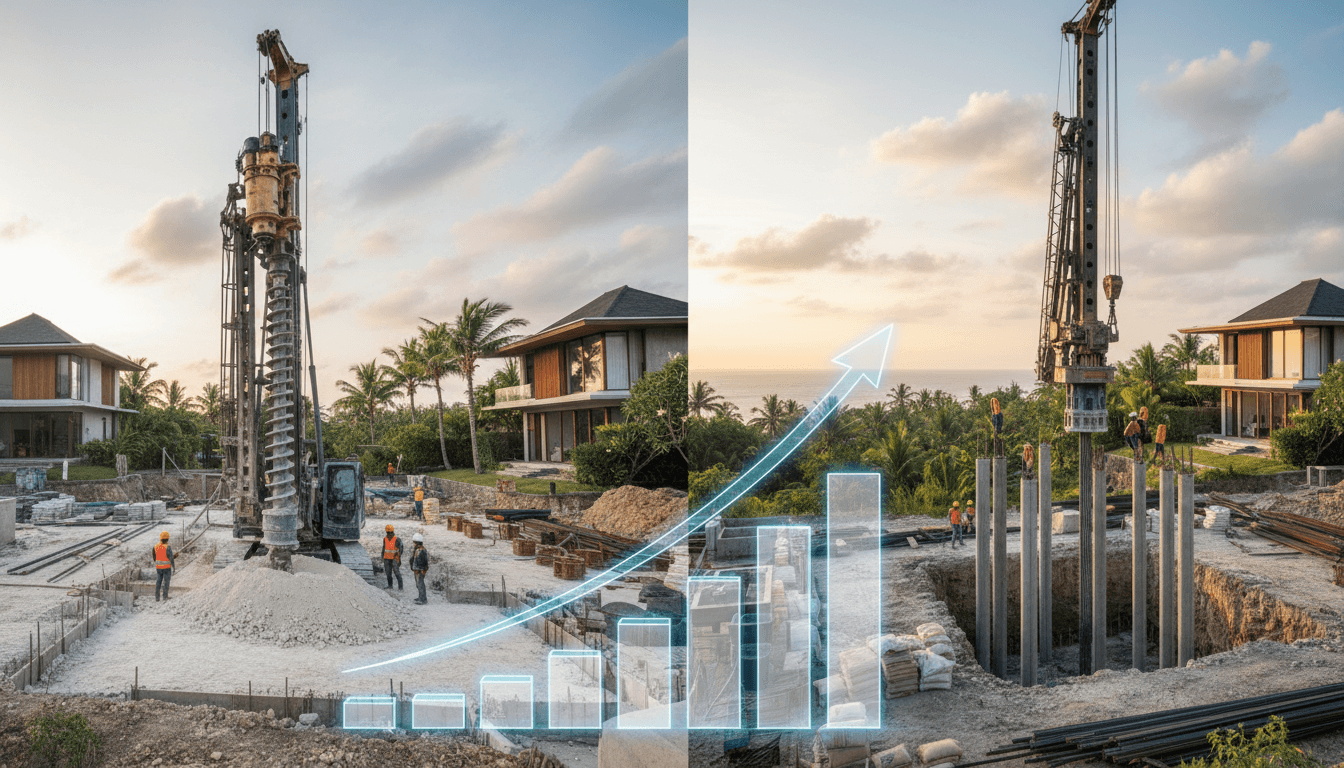 Limestone Foundation Costs Bali: Drilling vs Piling