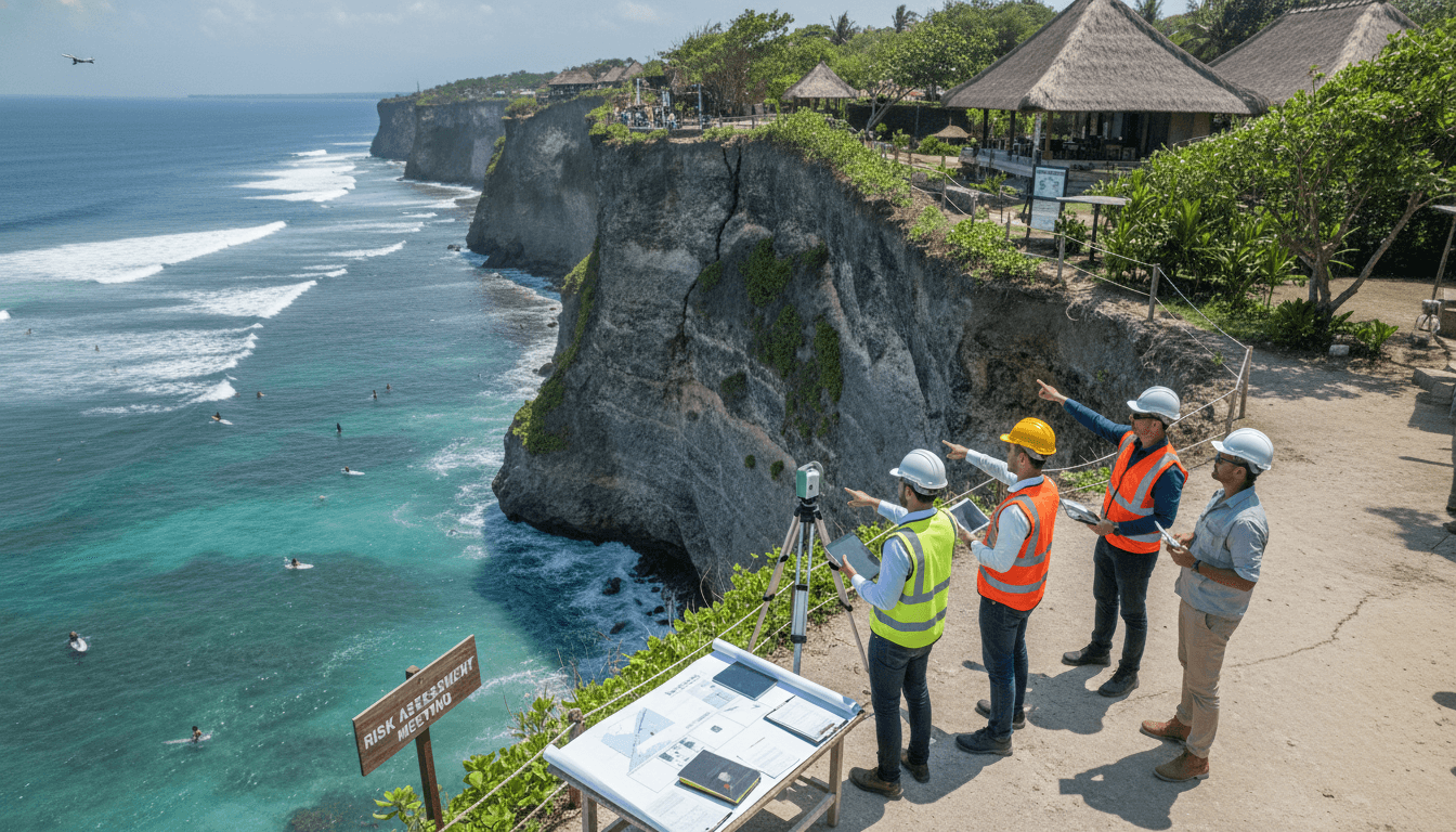 Uluwatu Clifftop Erosion Surveys Geological Risk Assessment Cos