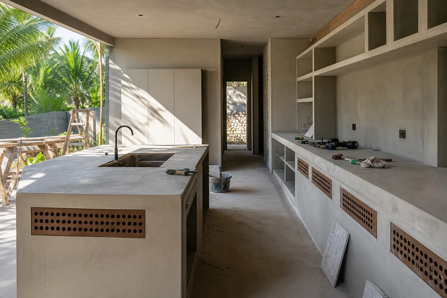Built-in Cabinet Ventilation Moisture Control for Bali Kitchens