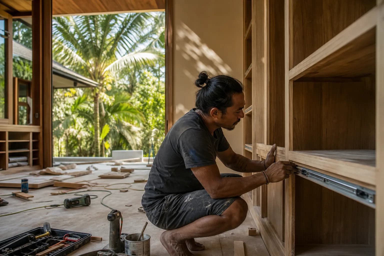 Built-In Joinery Fixing MEP Clearance Standards in Bali