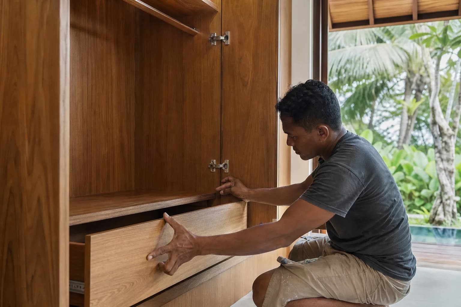Built-In Wardrobe Retrofit: Soft-Close Hardware Moisture Seals