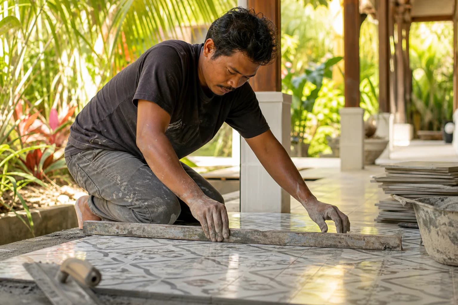 Ceramic Tile Leveling Lippage Control for Bali Renovations