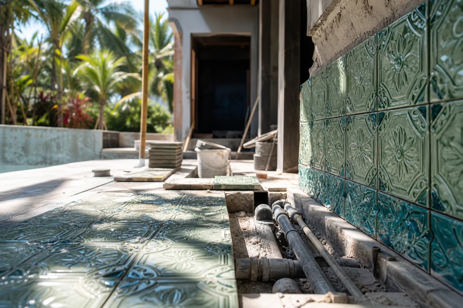 Concealed Plumbing Chase: Tile-to-Manifold Routing in Bali