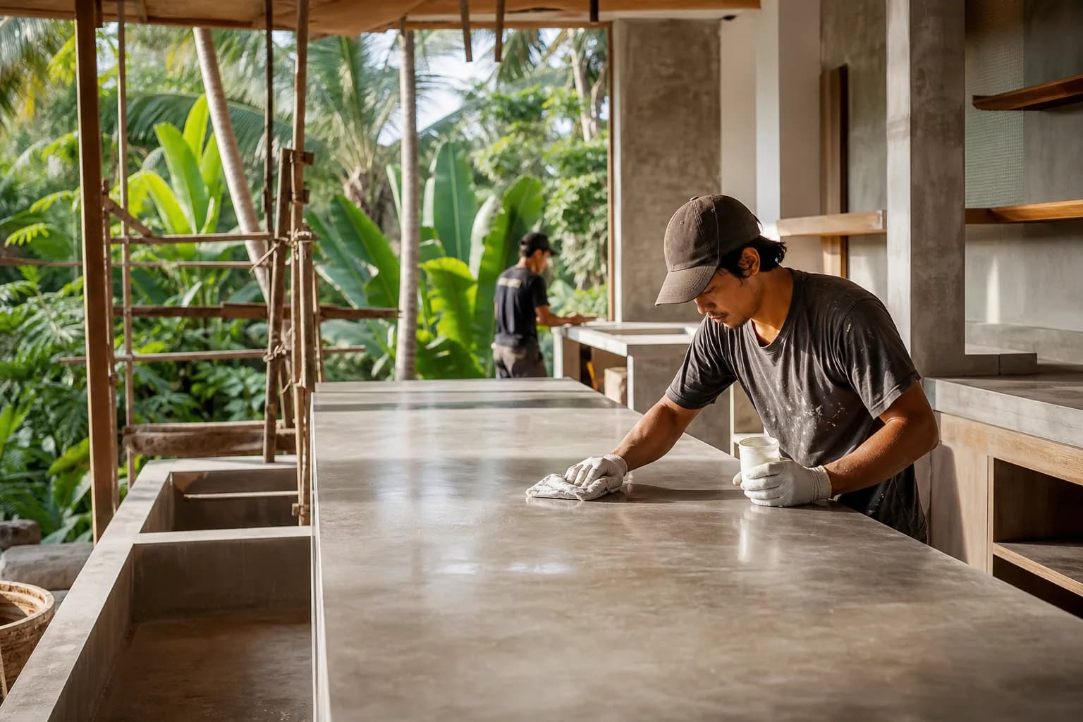 Concrete Countertop Sealing in Bali: Food-Safe Products