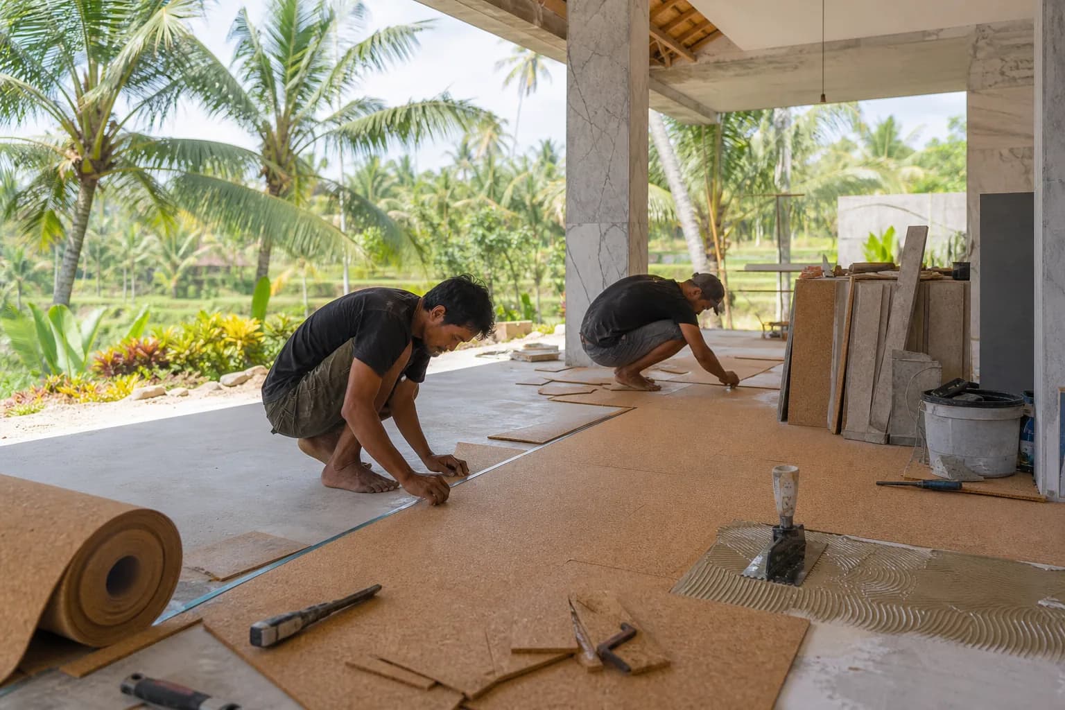 Cork Flooring Adhesive Expansion Joints: Bali Villa Protocols