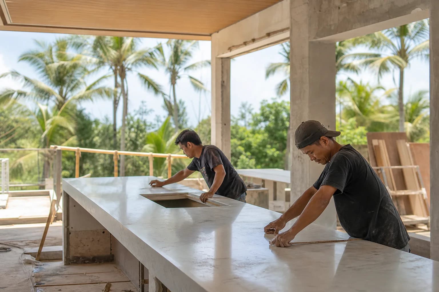 Engineered Stone Countertop Fixing Support Standards Bali