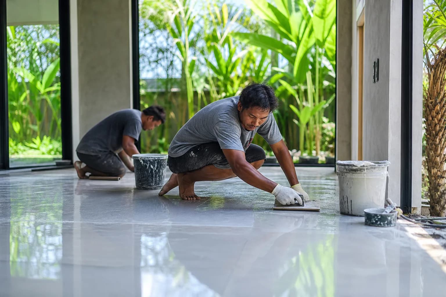 Epoxy-Grout Flooring Repair: Surface Prep Bonding Bali