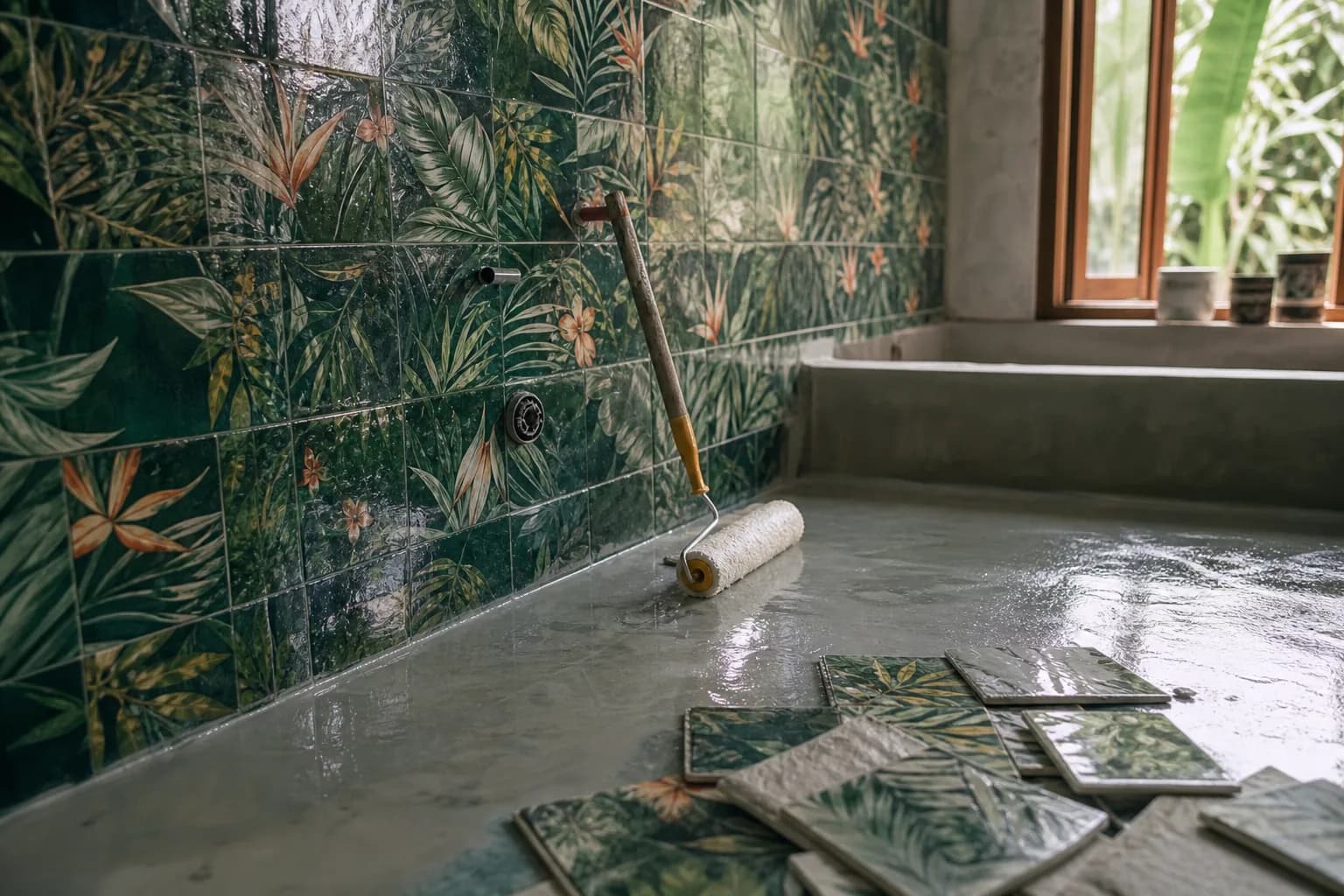 Epoxy Primer Tile Overlay Method for Bali Bathroom Renovations