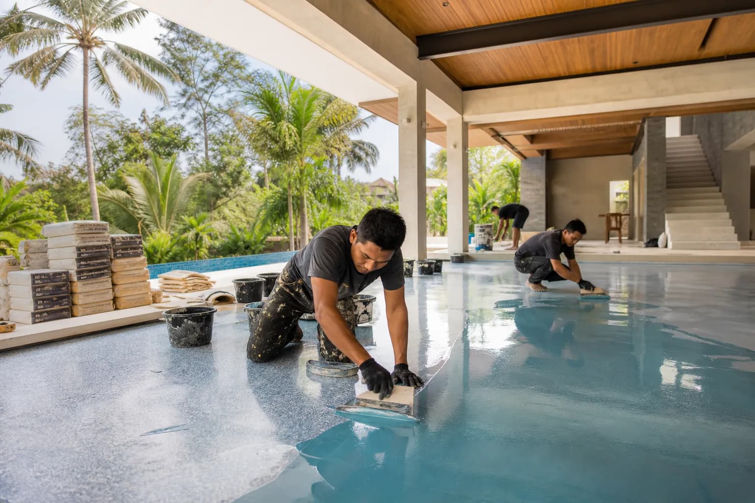 Epoxy vs Polyurethane Floor Coatings for Bali Villas