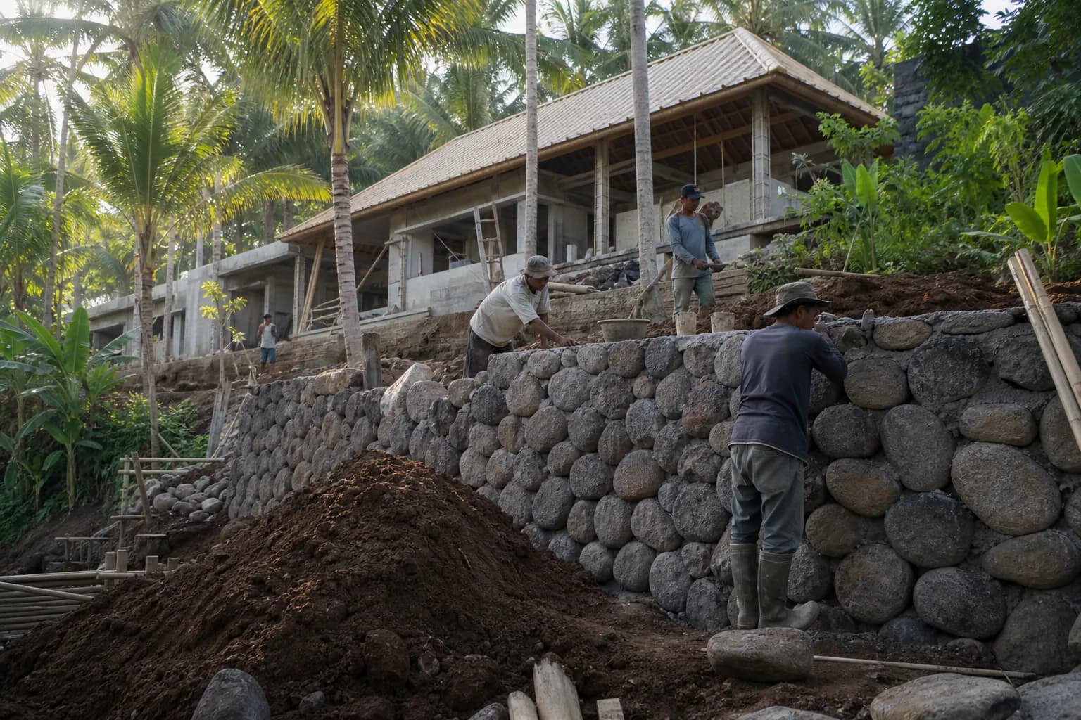 Gianyar Retaining Wall Costs Soil Stabilization Bali
