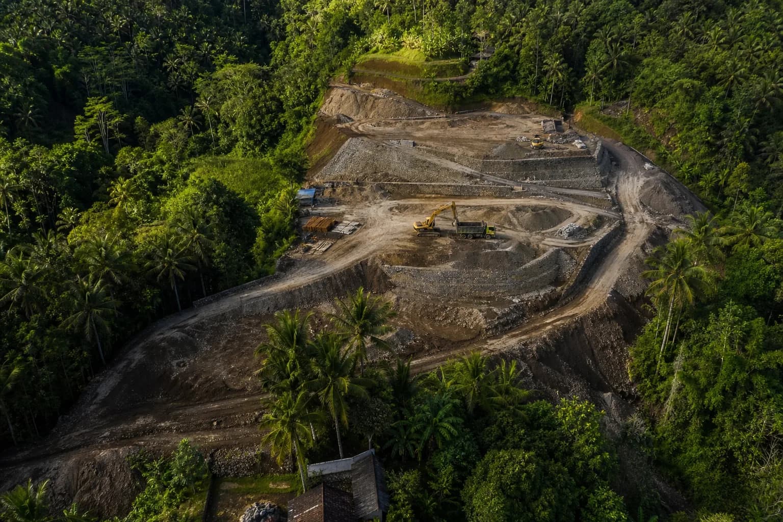 Gianyar Terraced Slope Construction: Cut-Fill Ratios Bali