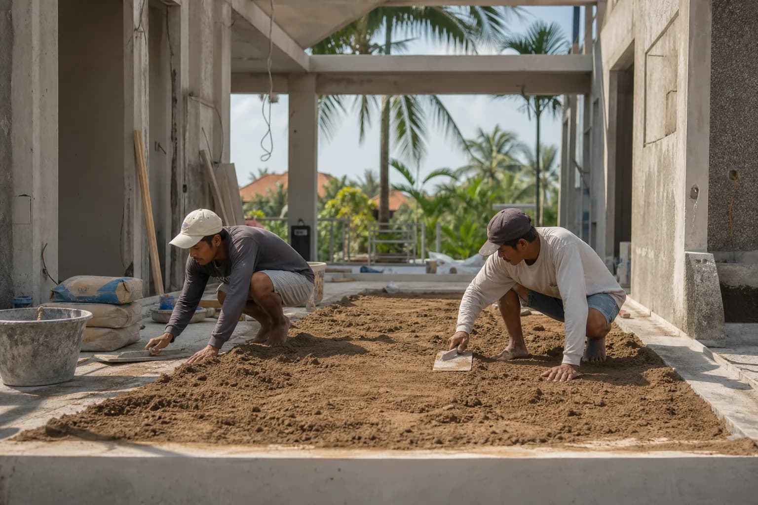 Granular-Sand Screed Tile Adhesive Protocols for Bali Villas