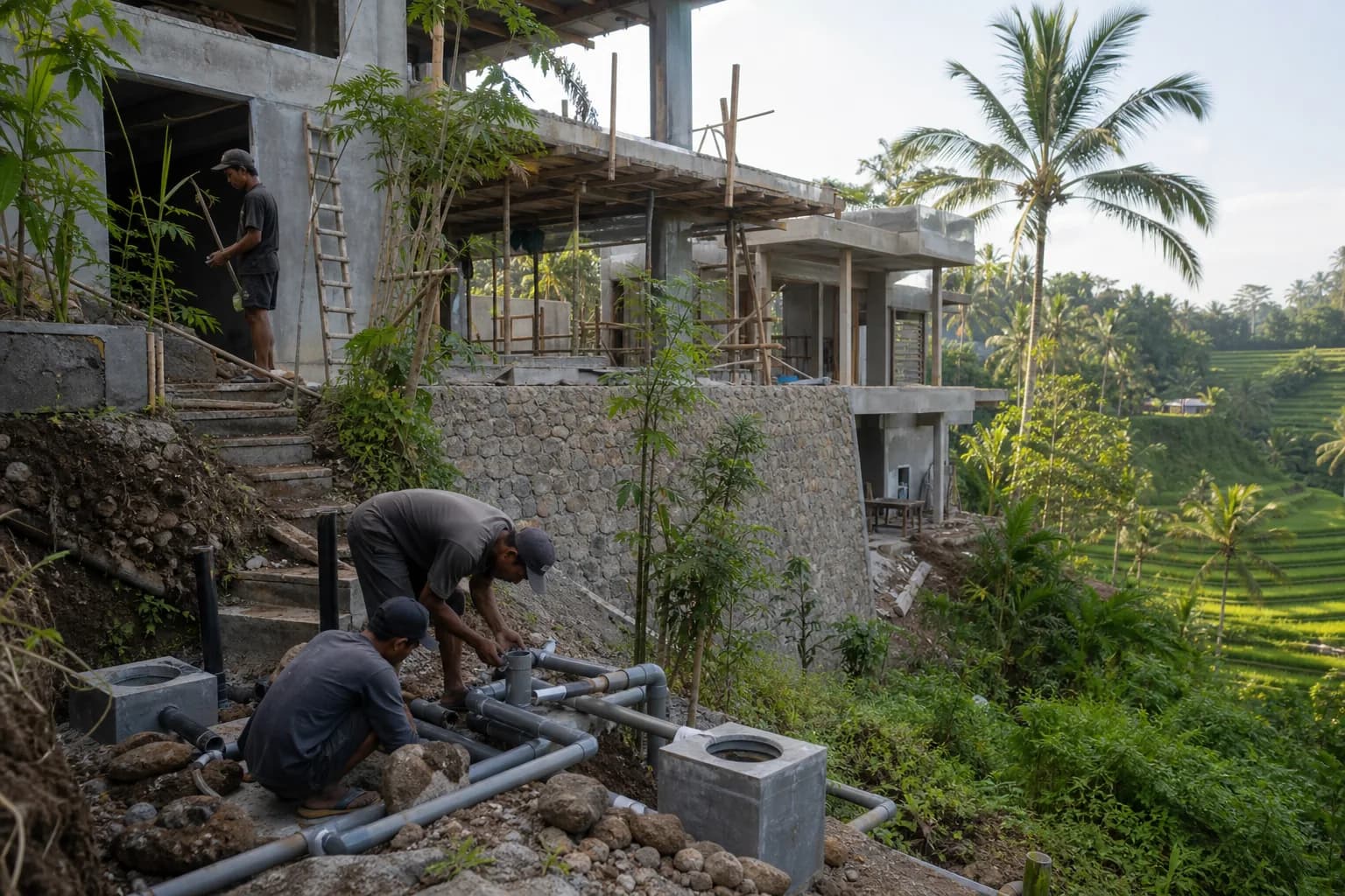 Gravity vs Pump Greywater Systems: Bali Sloped Site