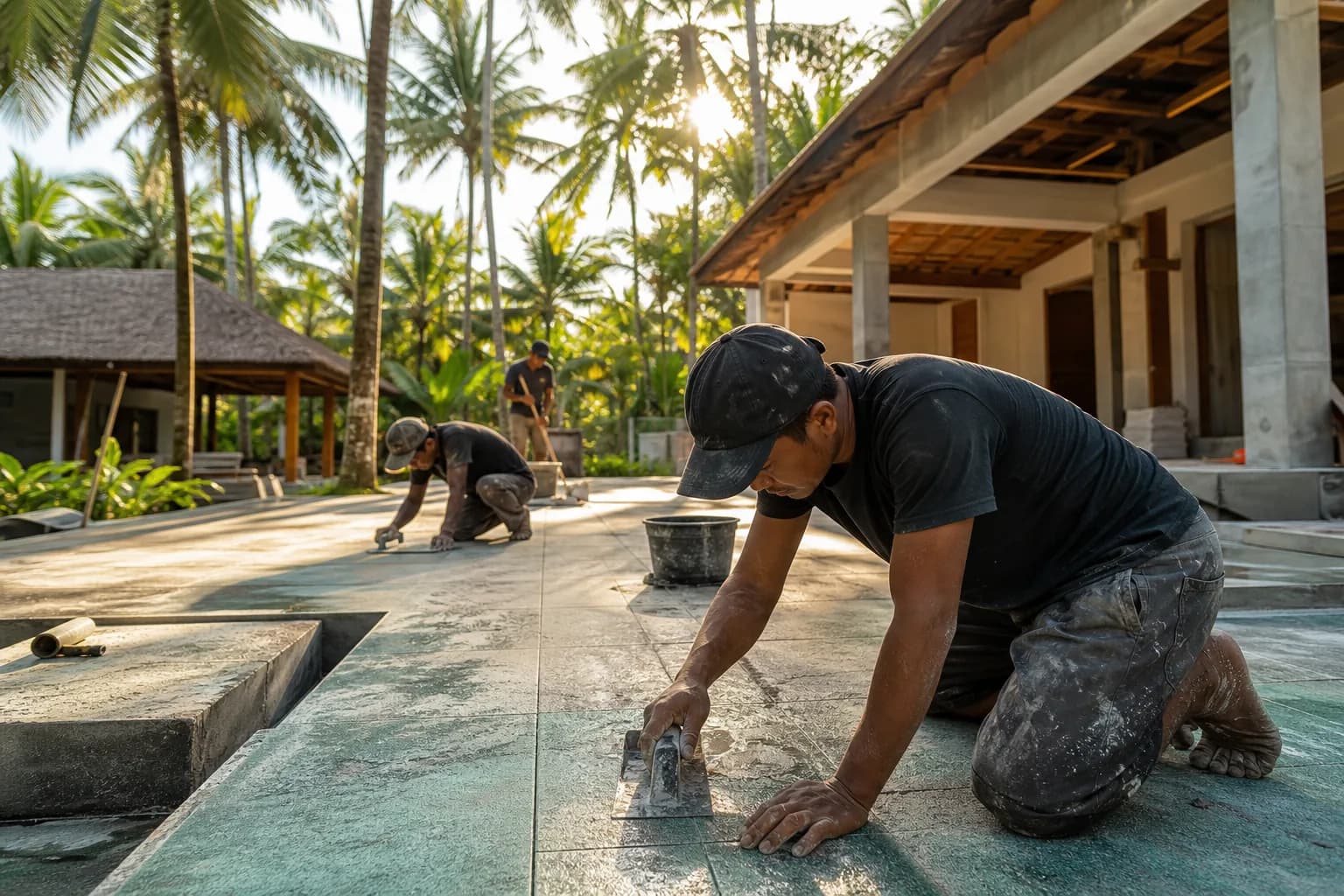 Grout Joint Width Standards for Pool Deck Tiles in Bali