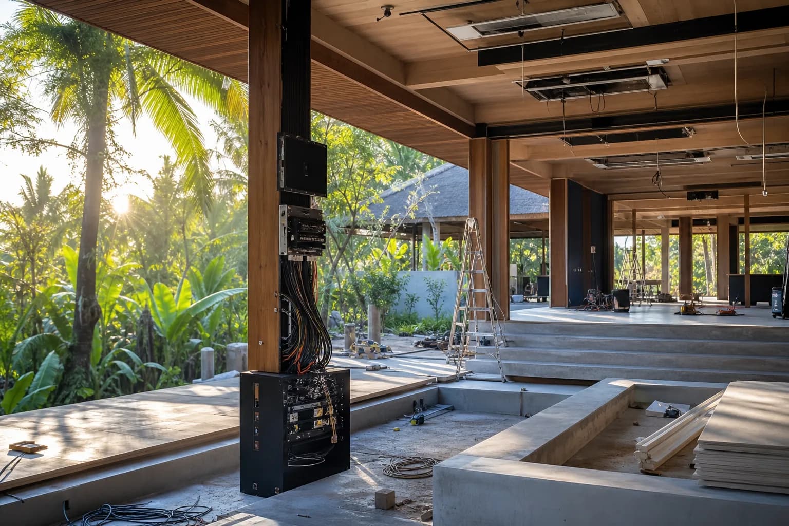 Integrated AV Rackmount Cooling Cable Mgmt for Bali Villas