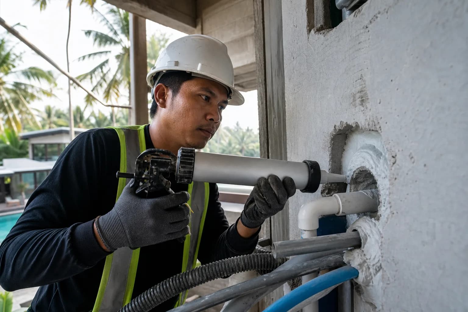 Intumescent Sealant for MEP Penetrations Bali Renovation Specs