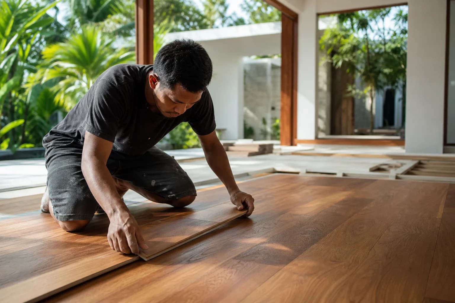 Laminated Timber Flooring: Moisture Mat Fixing Protocol Bali