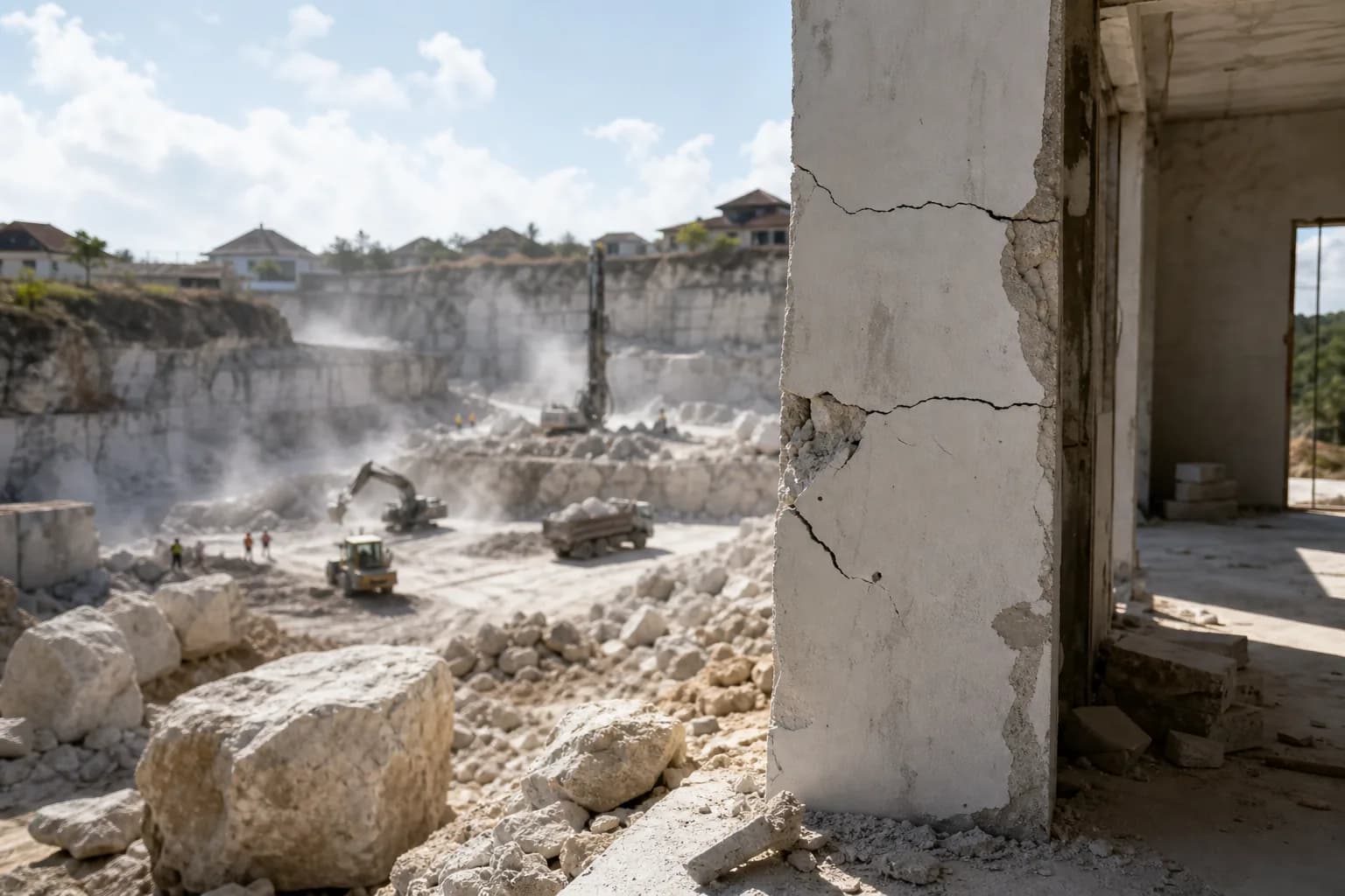 Limestone Quarry Blasting Vibration Damage Insurance in Bali