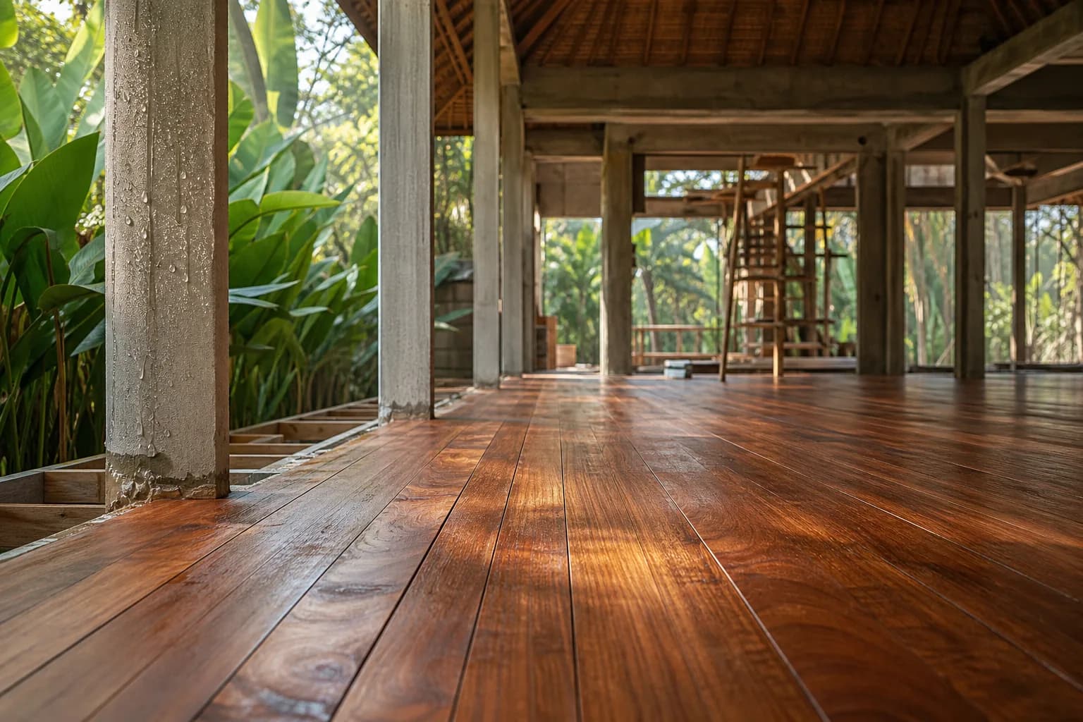 Merbau Flooring Acclimation in Bali: Prevent Cupping at 85% Humid