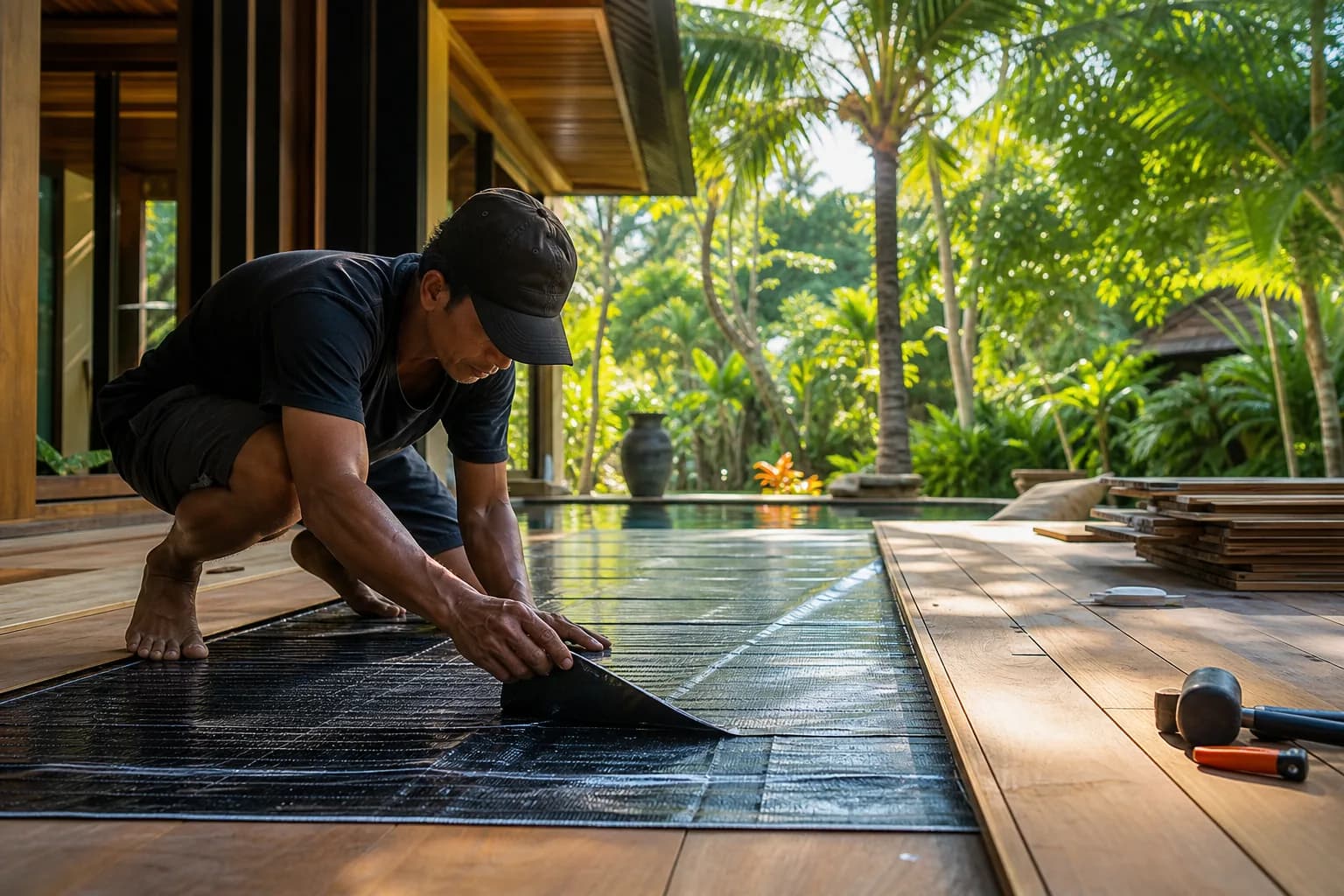 Moisture-Barrier Laminate: Bali Installation Edge Sealing