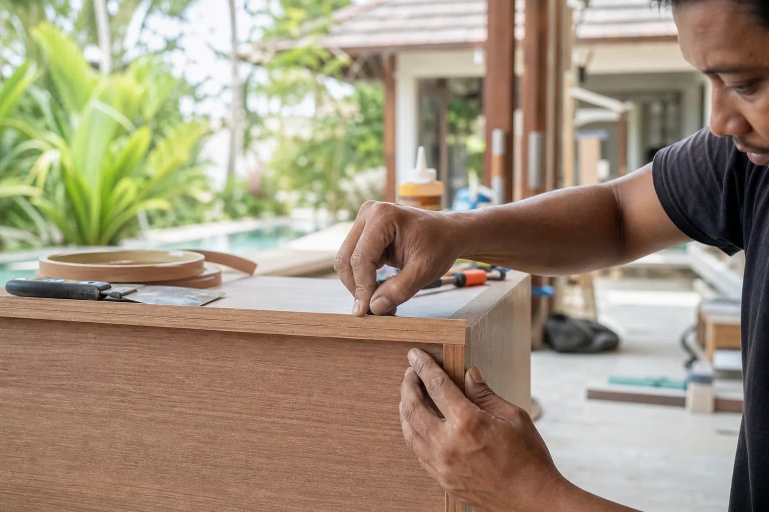 Moisture-Proof MDF Edge-Sealing Fixings for Bali Joinery
