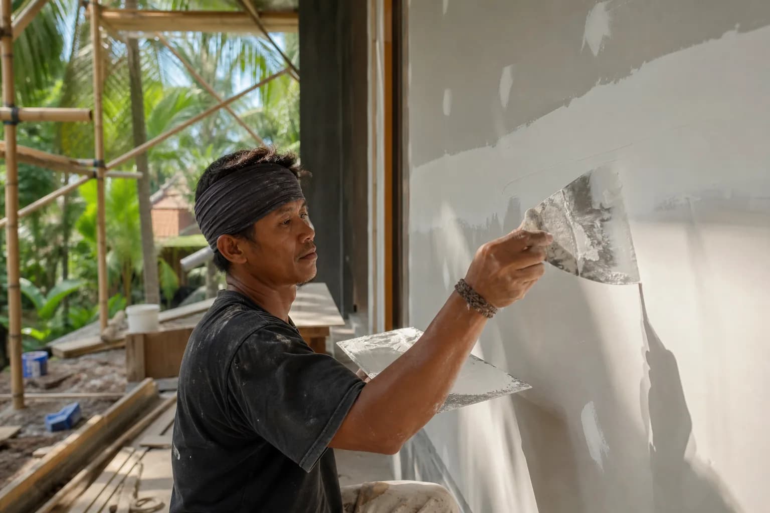 Moisture-Resistant Plasterboard Fixing Jointing for Bali Villas