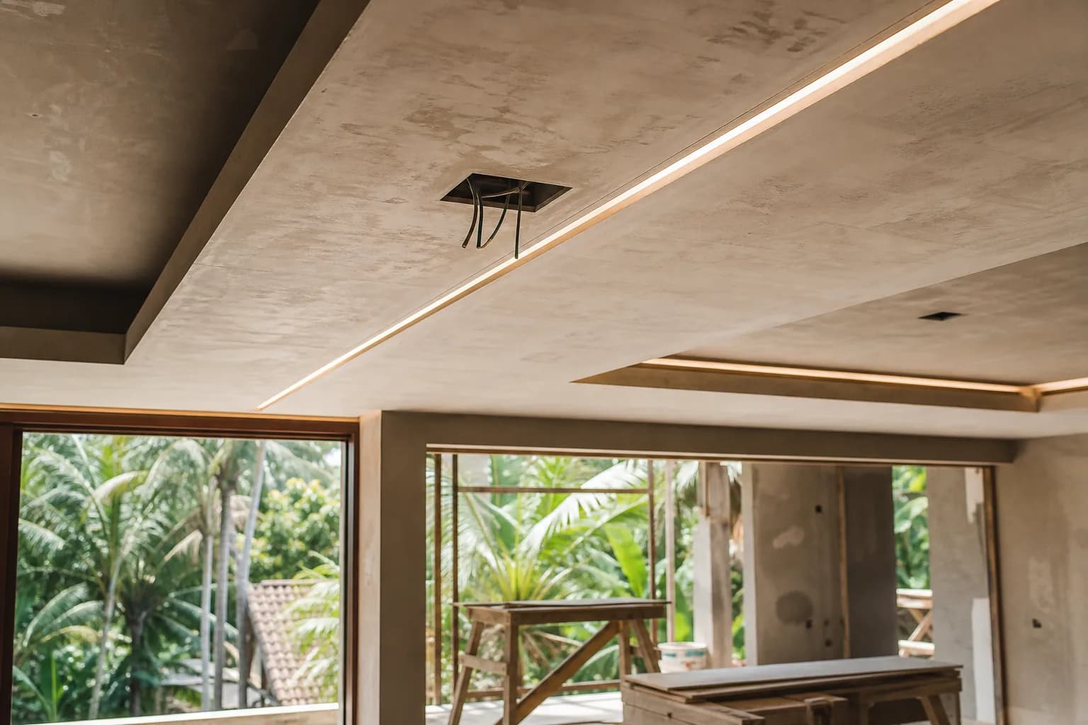 Recessed LED Lighting Trims Plaster Repair for Bali Villas