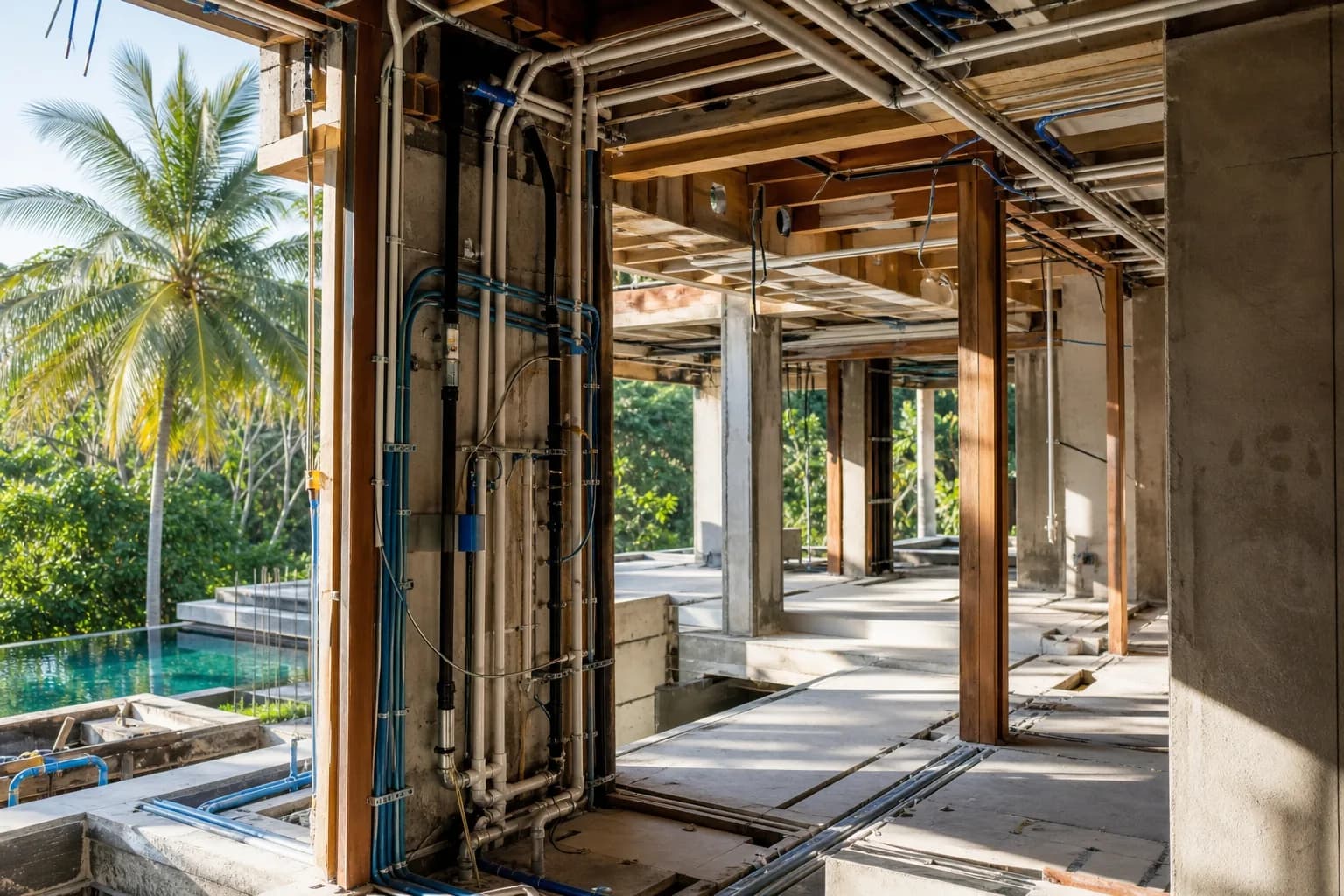 Renovation MEP Coordination in Bali: Clash Detection Routing