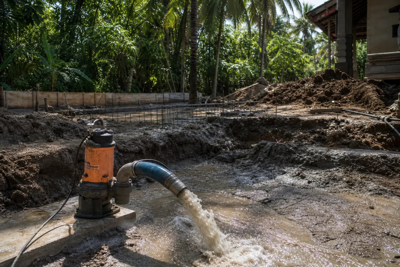 Sanur Dewatering Pump Rental Groundwater Costs Bali
