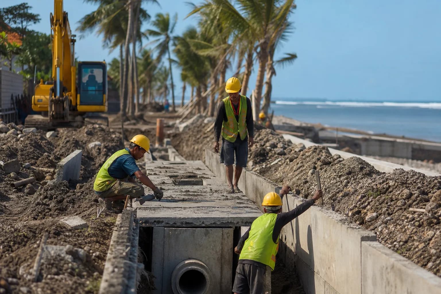 Sanur Tidal Flood Zone Construction Costs Drainage in Bali