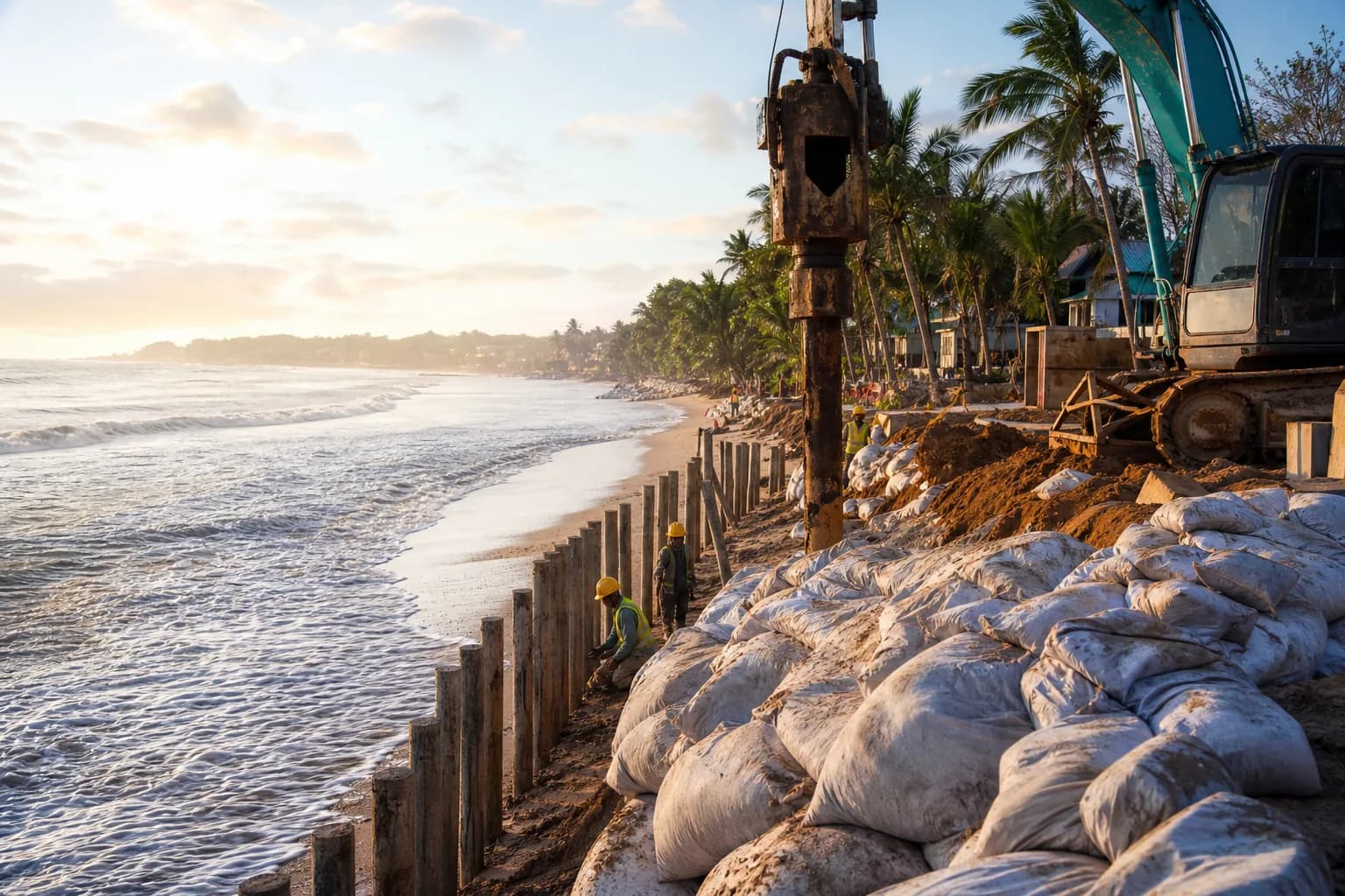 Seminyak Beach Erosion Coastal Foundation Costs Bali