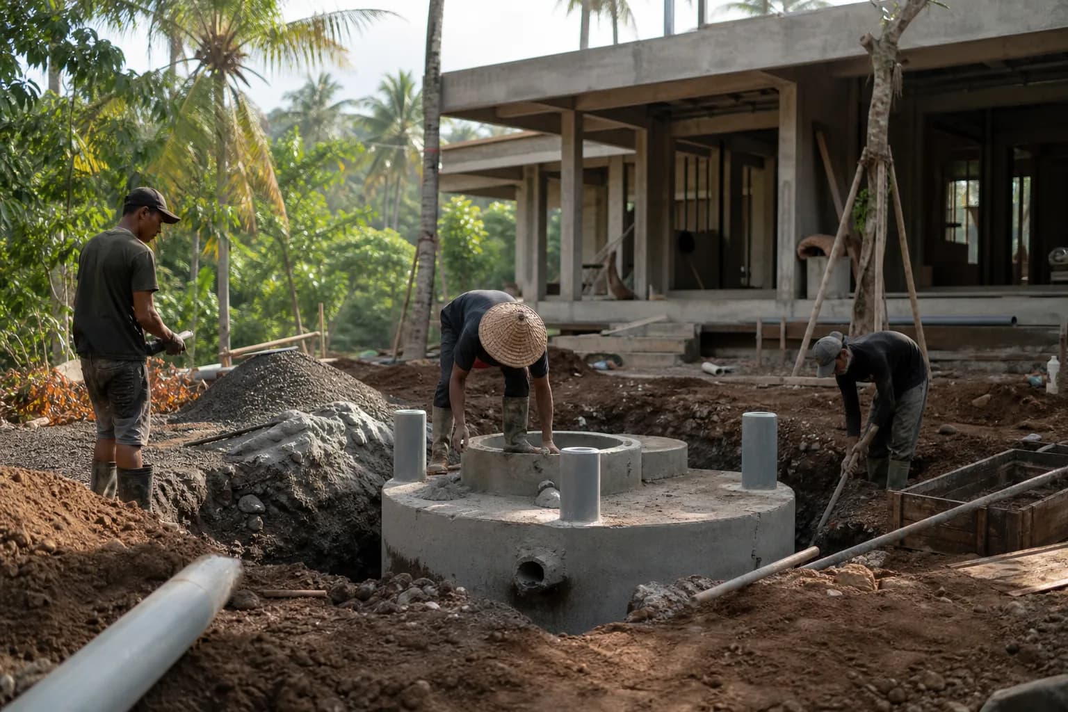 Septic Tank Soakaway Pit Sizing Standards for Bali Villas
