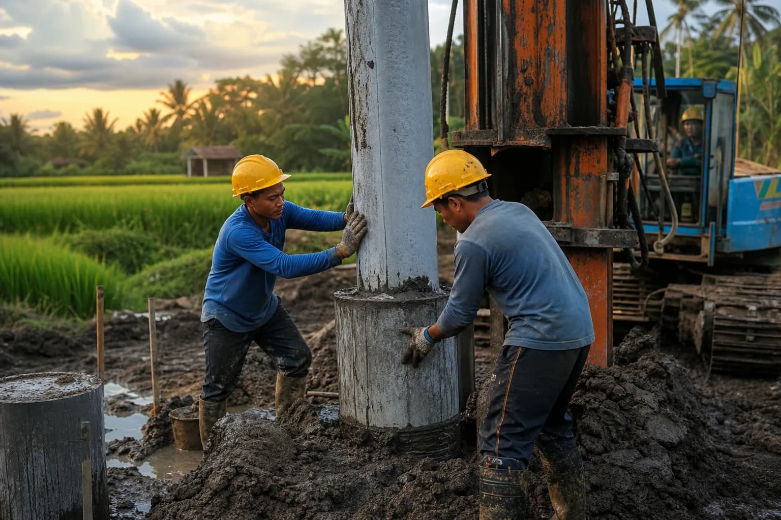 Tabanan Rice Field Foundation Costs: Soft Soil Piling Budget Bali