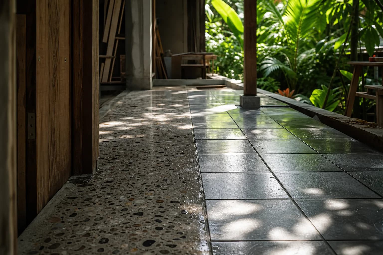 Terrazzo vs Cement Tile Grout Width in Bali Humidity