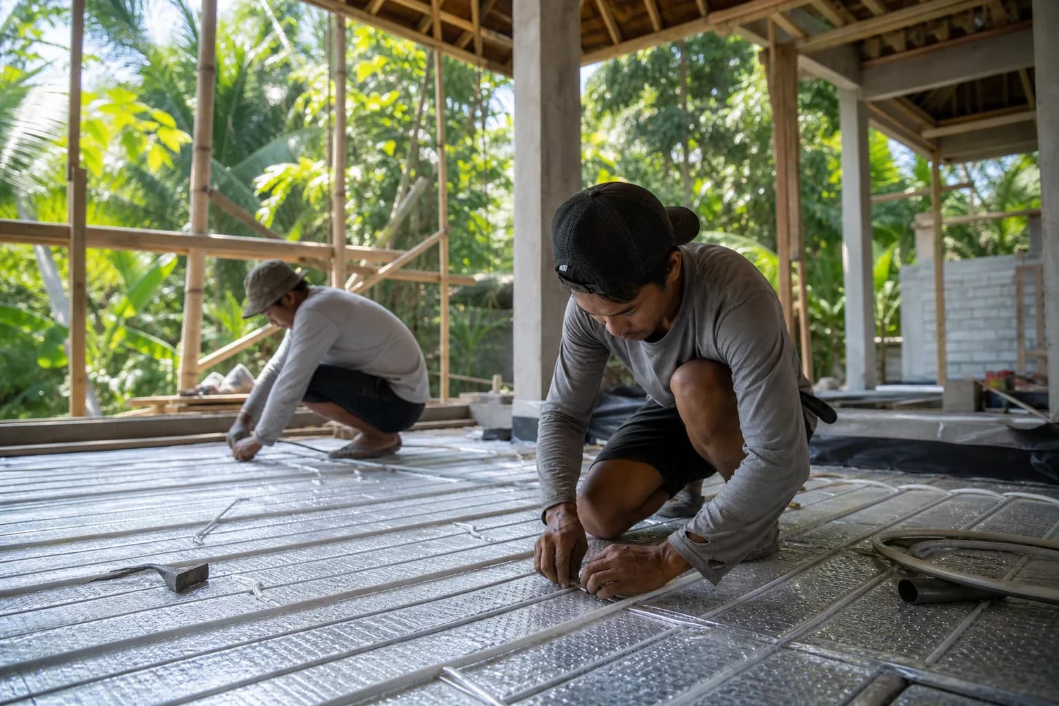 Underfloor Heating Prep Insulation Details for Bali Villas