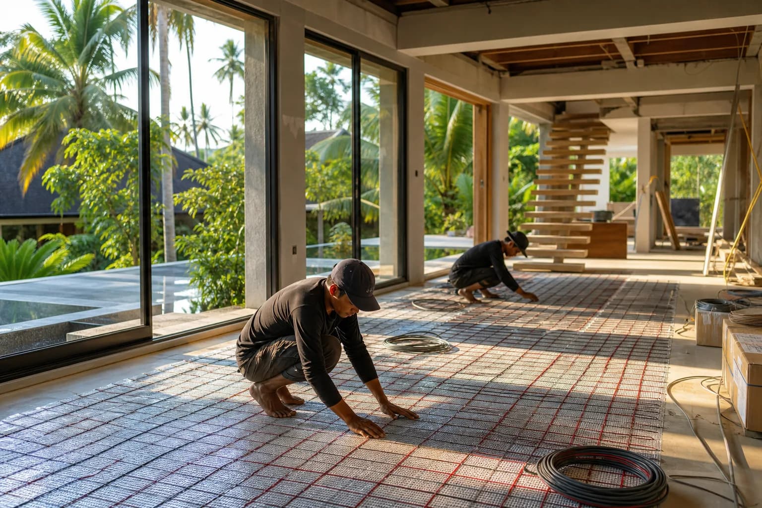 Underfloor Heating Retrofit: Electric Mat Design in Bali