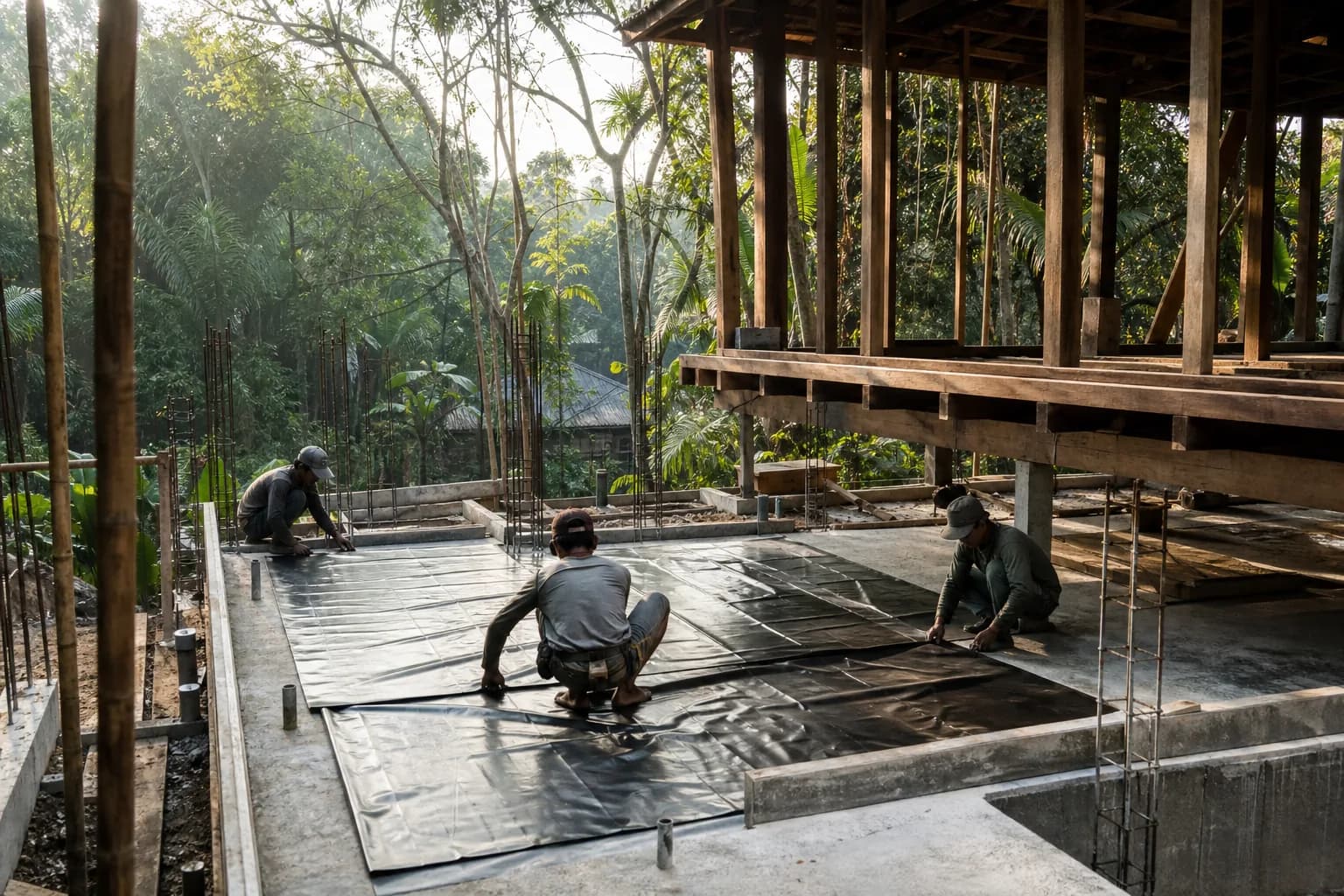 Vapor Barrier Placement: Slab vs Raised Floor Ubud, Bali