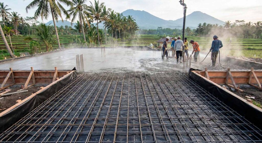 Bali Villa Construction - Slab3