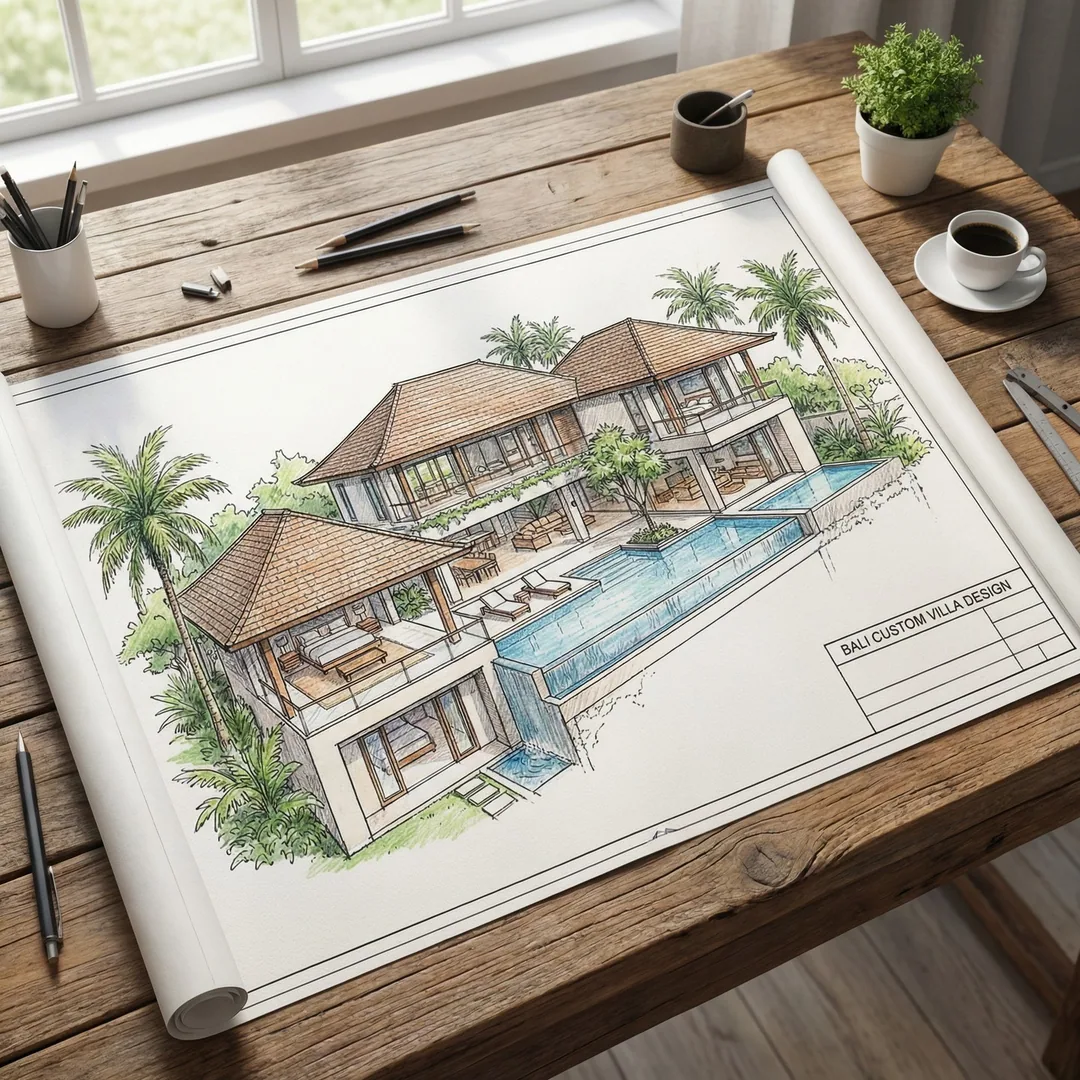 🎨 Custom Villa Design Bali | Tailored Tropical Architecture

Custom design process: brief + moodboa